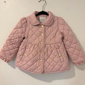 Janie and Jack Pink Quilted barn Coat